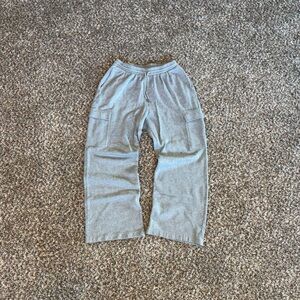 Gray Baggy Sweat Pants